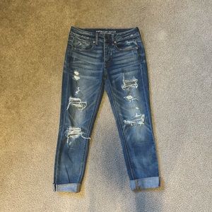 American Eagle Tomgirl Distressed Denim